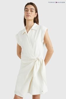 Tommy Hilfiger Natural Linen Wrap Dress (889480) | €144