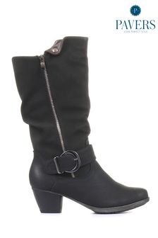Pavers Ladies Lightweight Calf Boots With Buckle (889487) | $72