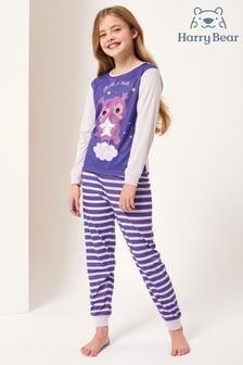 Harry Bear Purple Make A Wish Owl Animal Printed Pyjamas (890001) | ₪ 65