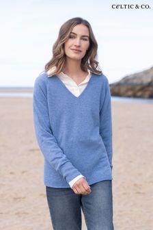 Celtic & Co. Blue Geelong Slouch V Jumper (890132) | $214