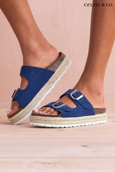 Celtic & Co. Blue Double Buckle Sandals (890256) | MYR 390