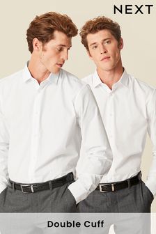 Белый - Классический крой, прямые манжеты - Набор из 2 рубашек  (890403) | €46