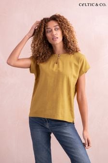 Celtic & Co. Gold Button Detail Top (890524) | AED444