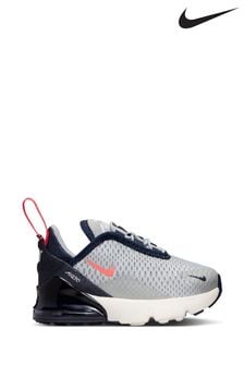 Nike Grey/Red Infant Air Max 270 Trainers (890540) | €86