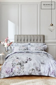Bianca Heather Purple Amethyst Floral 400 Thread Count Cotton Sateen Duvet Cover and Pillowcase Set (890548) | ₪ 279 - ₪ 419