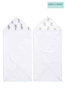 aden + anais Essentials Safari Babes Hooded Towels Two Pack (890565) | €9
