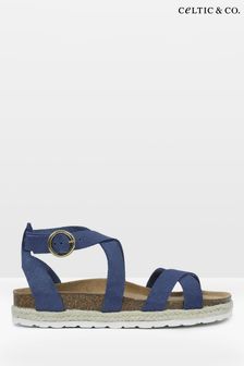 Celtic & Co. Blue Wrap Around Strap Sandals (890741) | AED383