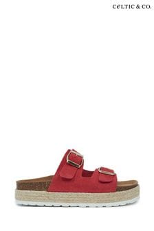 Celtic & Co. Red Double Buckle Sandals (891058) | $154