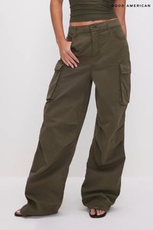 Зеленый - Good American брюки-карго мешкового кроя (891120) | €248