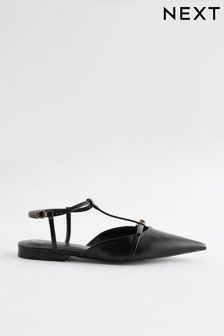 Black t bar flats online