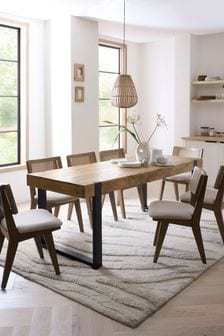 Natural Jefferson Pine 6 to 8 Seater Extending Dining Table (891675) | €950
