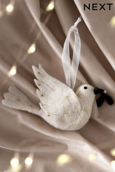 White Felt Dove Christmas Bauble (891712) | €4.50