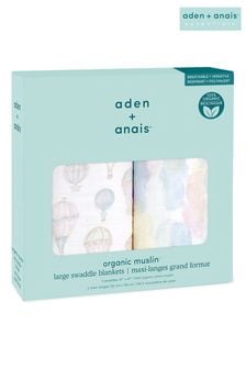 aden+anais Pink Organic Cotton Muslin Blankets 2 Pack (891880) | €44