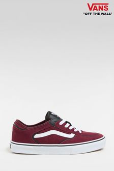 Red and white striped vans clearance