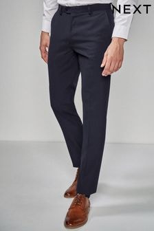 Navy Blue Skinny Fit Suit Trousers (892169) | $54