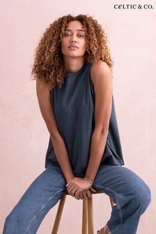 Celtic & Co. Blue Organic Cotton Pleat Back Tank (892747) | NT$1,820