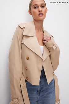 Good American Chino Crop Trench Jacket