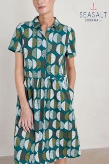 Seasalt Cornwall Wood Rush Short Sleeve Jersey Dress (893270) | kr1 030