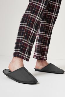 Grey Centre Seam Mule Slippers (893430) | $19