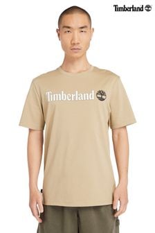 חולצת טי של Timberland עם שרוול קצר ולוגו קווי דגם Nude Kennebec River (893594) | ‏197 ‏₪