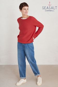 Rot - Seasalt Cornwall Makers Pullover aus Baumwolle (893608) | 91 €