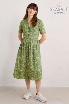 Seasalt Cornwall Green Charlotte Midi Dress (893678) | kr987