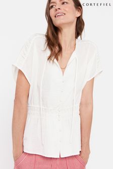 Cortefiel White Elasticated Blouse (893733) | 34 €