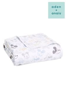 aden + anais White Disney Baby - Mickey Mouse + Minnie Mouse Cotton Muslin Dream Blanket (893762) | kr610