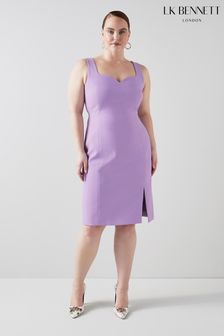 LK Bennett Royal Ascot X LKB Lilac Purple Adele Recycled Crepe Shift Dress (893811) | €195