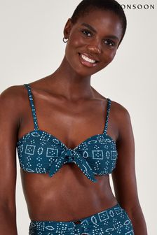 Monsoon Blue Batik Dye Bikini Top with Recycled Polyester (893881) | 34 €