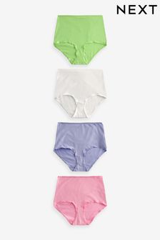 Pink/Lilac/Green/White Full Brief Cotton Rich Knickers 4 Pack (893934) | ₪ 37