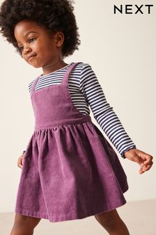 Lilac Purple Corduroy Pinafore Dress (3mths-8yrs) (894201) | €11 - €14