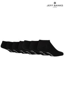 Jeff Banks Black Classic Trainer Liners Socks 7 Pack (894242) | AED78