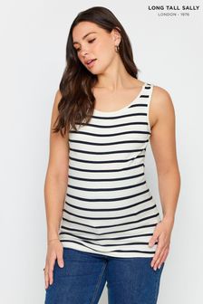 Long Tall Sally Cream Ribbed Nursing Vest With Poppers (894589) | $33