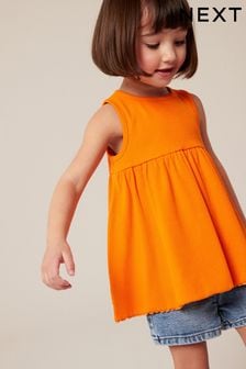 Orange Peplum Ribbed Vest (3mths-7yrs) (894804) | NT$180 - NT$270