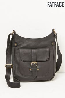Fat face sales leather satchel bag