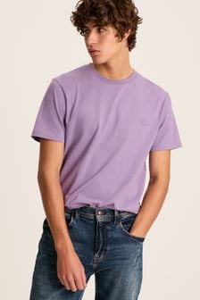 Joules Denton Purple Plain Jersey Crew Neck T-Shirt (895839) | $43