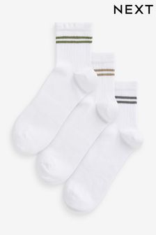 Green/Neutral /Grey - Pack de 3 pares de calcetines tobilleros deportivos cortos (896099) | 13 €