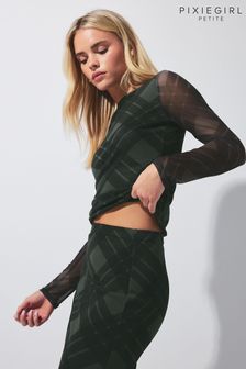 PixieGirl Petite Green Long Sleeve Mesh Top (896224) | €39