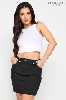 PixieGirl Petite Black Cargo Mini Skirt (896285) | CA$88