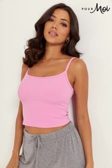 Pour Moi Pink Off Duty Rib Jersey Support Cami (896495) | SGD 39
