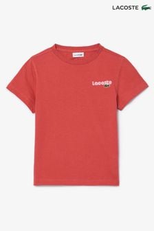 Rot - Lacoste Childrens Pastel Graphic Logo Back Print T-shirt (896994) | 55 € - 62 €