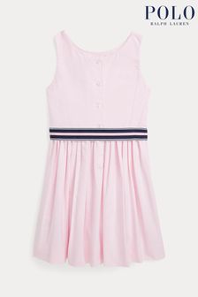 Vestido Oxford de algodón en color morado para niña de Polo Ralph Lauren (897077) | 177 €
