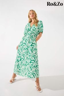 Ro&Zo Green Graphic Print Dress (897693) | €62
