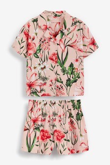 Cotton Jersey Button Through Short Pyjamas (2-16yrs)