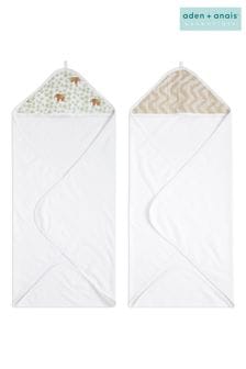 Aden + Anais Animal Essentials Tanzania Hooded Towel 2 Pack (898430) | OMR11