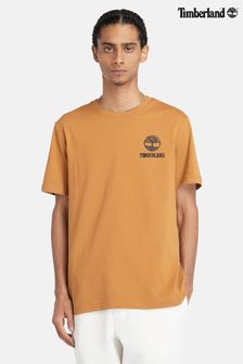 חולצת טי של Timberland עם שרוול קצר ולוגו גרפי בגב בצבע חום (898458) | ‏262 ‏₪