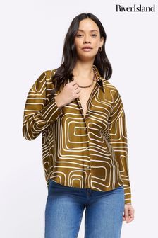River Island Oversized Abstract Shirt