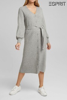 Robe Esprit grise en maille avec coton biologique
