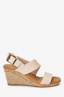 Chaussures compensées Forever Comfort® à deux brides et semelle en liège